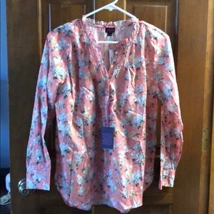 NWT j crew flowered half button shirt 4